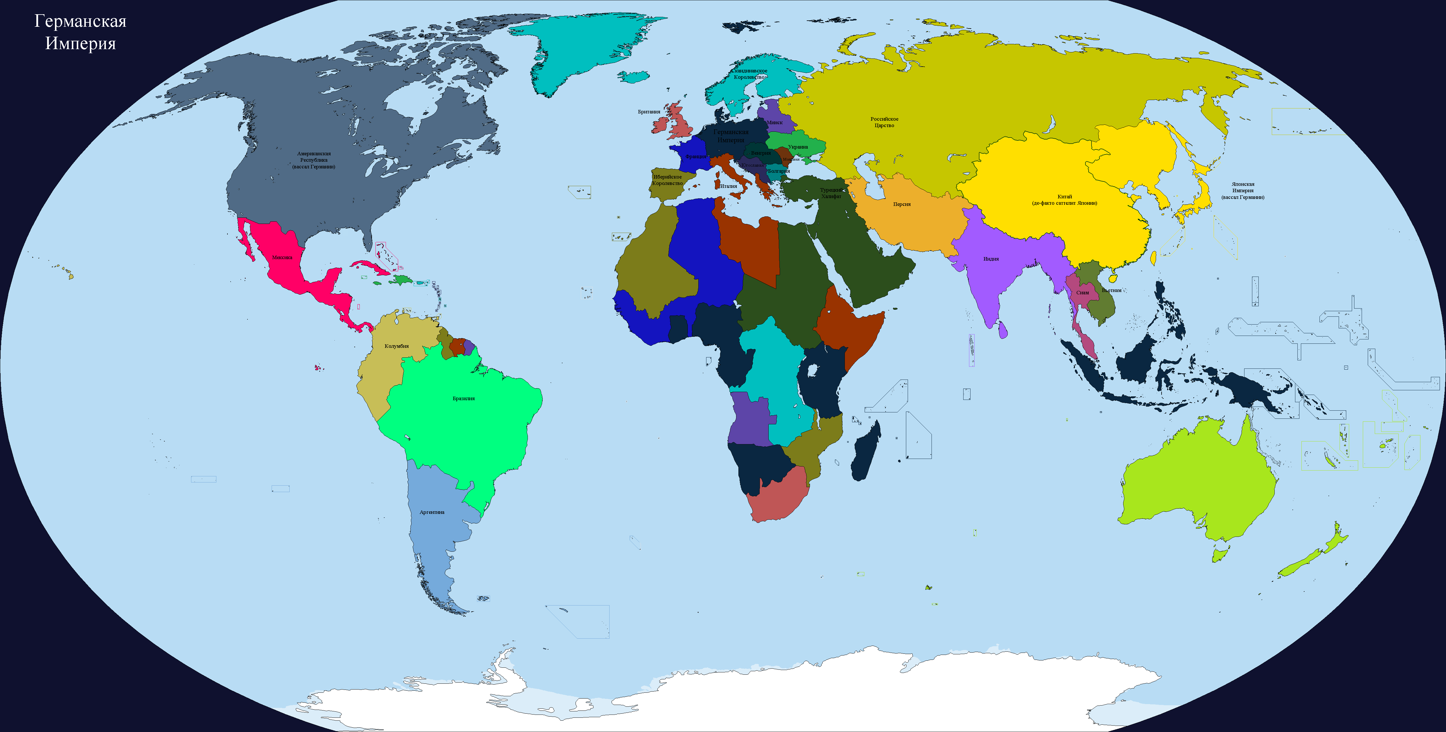 Германская империя карта мира