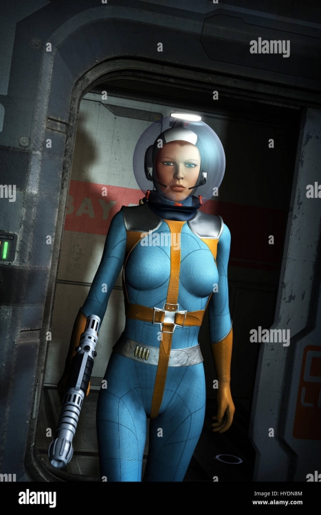futuristic-astronaut-girl-in-space-suit-