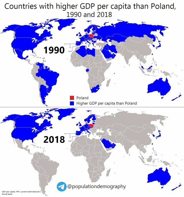 Польша ВВП 1990 и 2018 в сравнении с остальными  странами мира.jpg